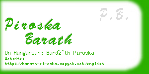 piroska barath business card
